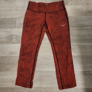 Nike dri fit size small capri workout leggings running pants orange and …